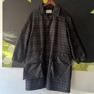Girls of Dust plaid coat. Wool. Fabric made in Italy.